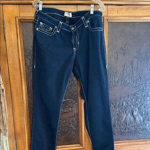 Women's 33 Long Big Star Women's Skinny Jeans - Dark Blue